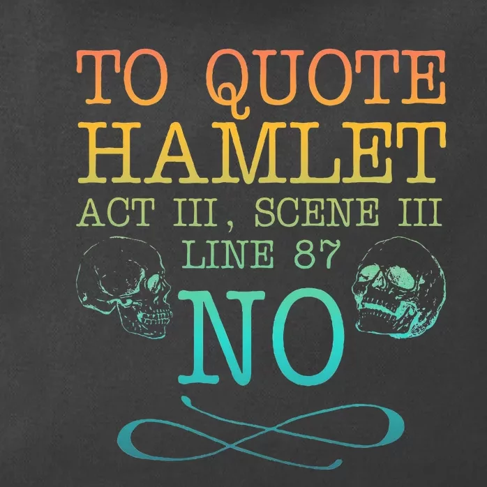 To Quote Hamlet Act Iii Scene Iii Line 87 No Zip Tote Bag