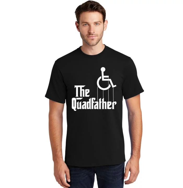 The Quadfather Handicap  Funny Wheelchair Tall T-Shirt