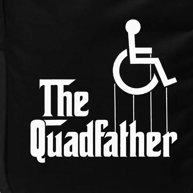 The Quadfather Handicap  Funny Wheelchair Impact Tech Backpack