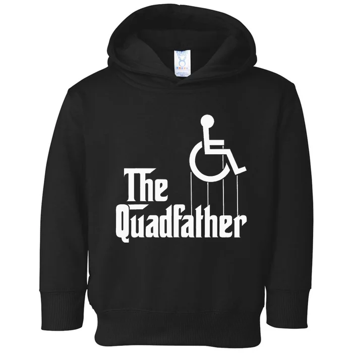 The Quadfather Handicap  Funny Wheelchair Toddler Hoodie