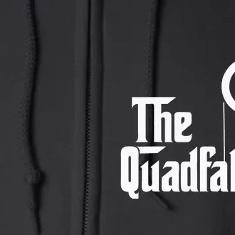 The Quadfather Handicap  Funny Wheelchair Full Zip Hoodie