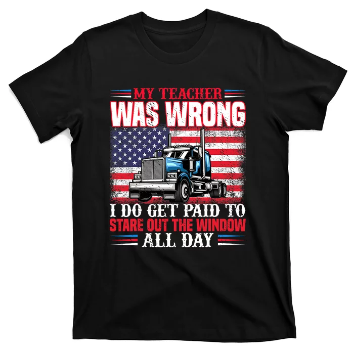 Teacher Quote I Do Get Paid To Stare Out The Window T-Shirt