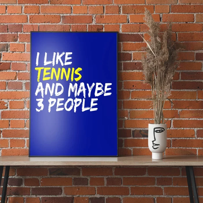 Tennis Quote I Like Tennis And Maybe 3 People Tennis Player Gift Poster