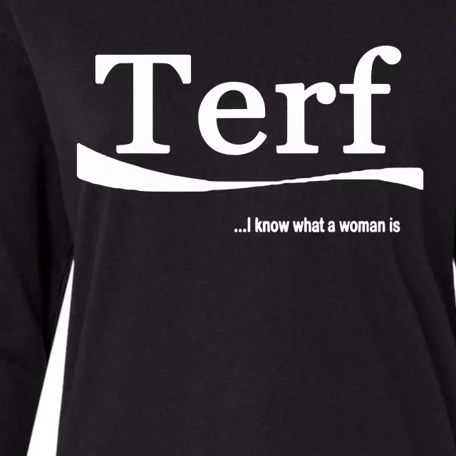 Terf Quote I Know What A Woman Is Womens Cotton Relaxed Long Sleeve T-Shirt