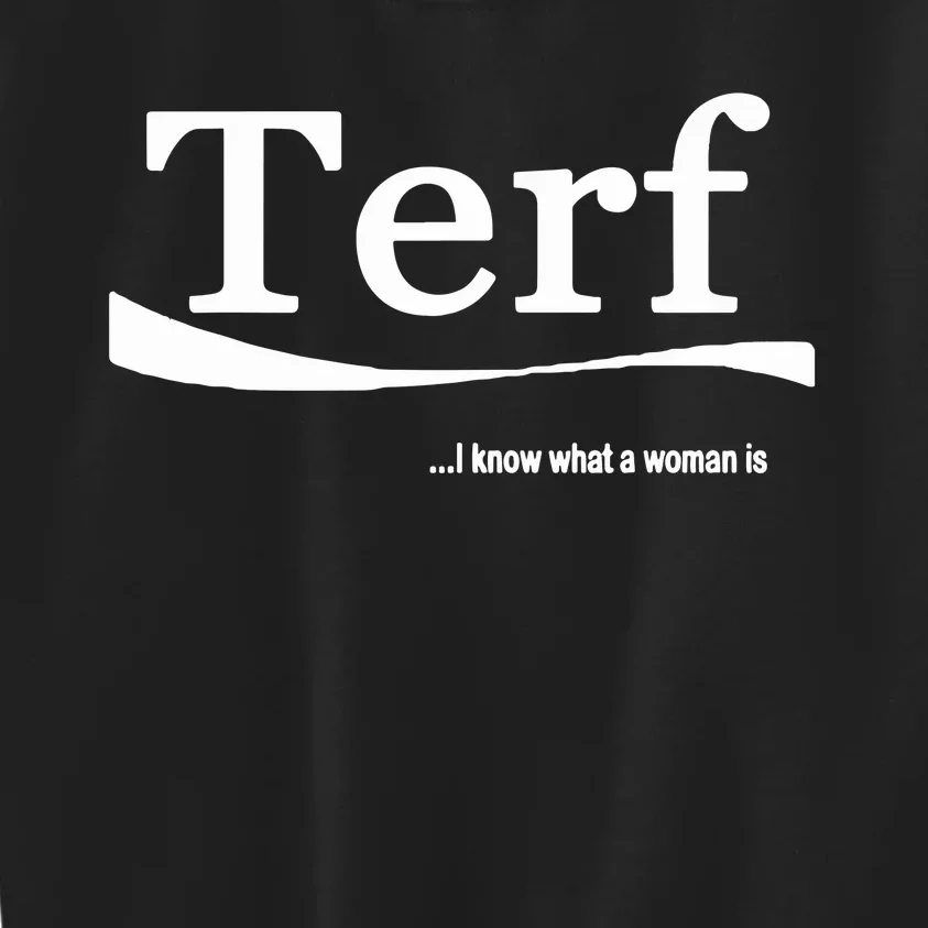 Terf Quote I Know What A Woman Is Kids Sweatshirt