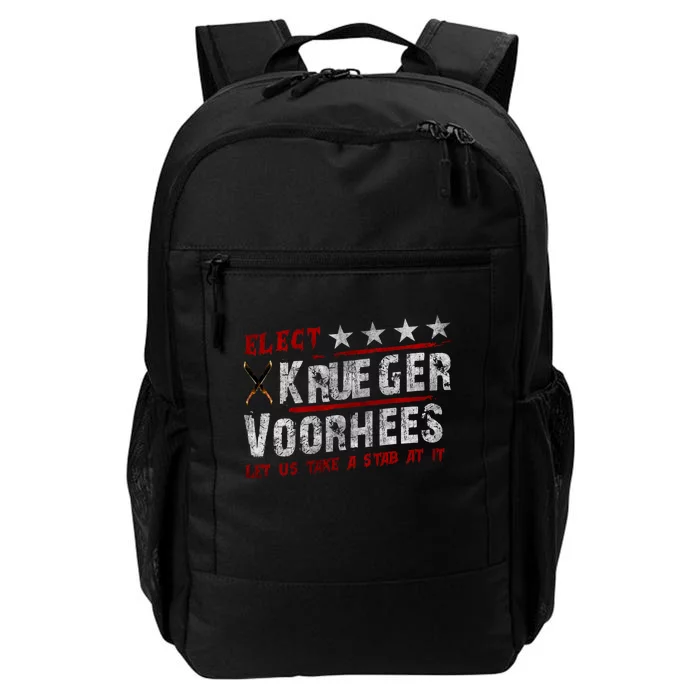 The Quote “Kruegervoorhees 2024 Let Us Take A Stab At It” Daily Commute Backpack