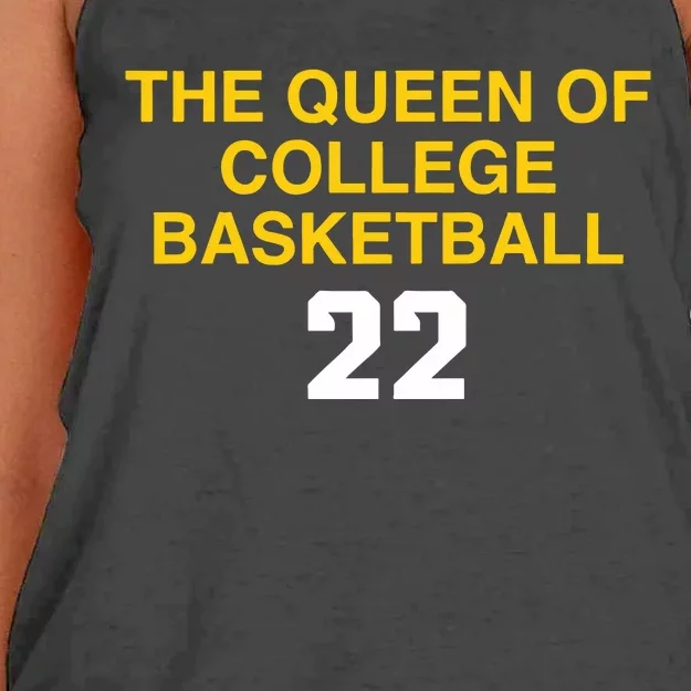 The Queen Of College Basketball 22 Women's Knotted Racerback Tank