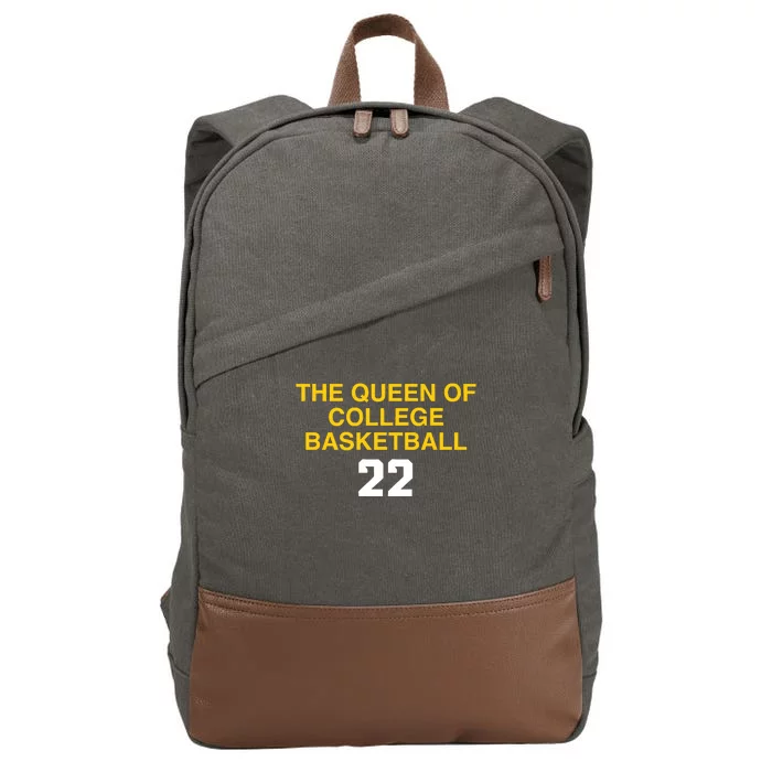 The Queen Of College Basketball 22 Cotton Canvas Backpack