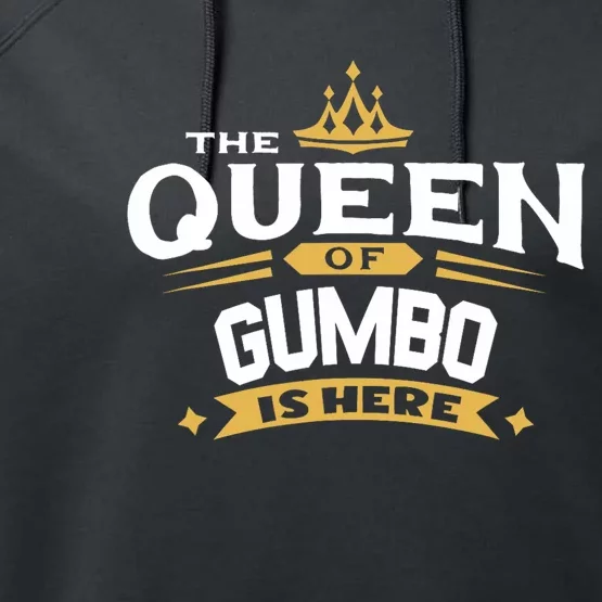 The Queen Of Gumbo Is Here Performance Fleece Hoodie