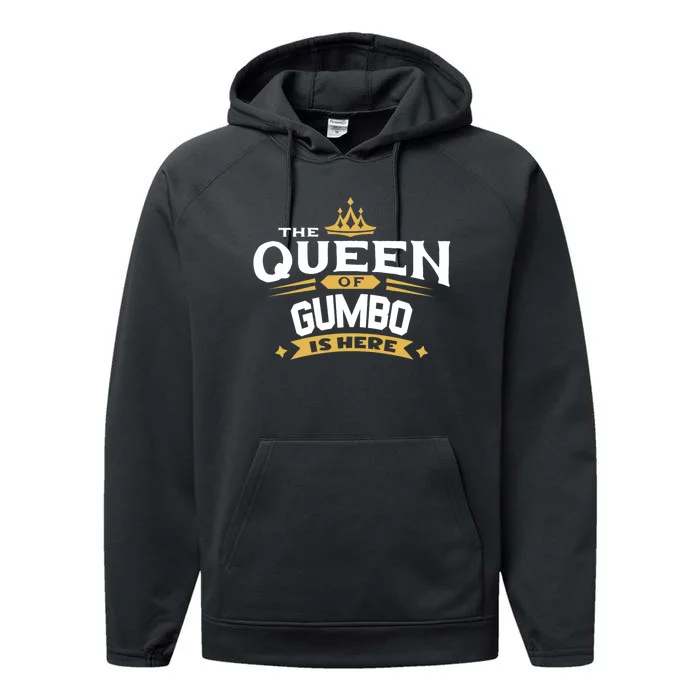 The Queen Of Gumbo Is Here Performance Fleece Hoodie