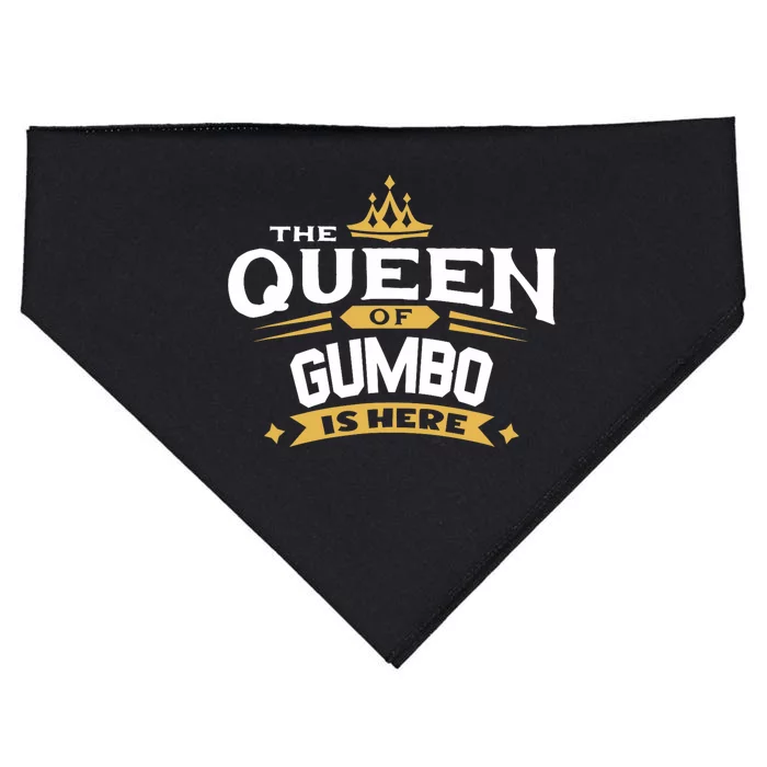 The Queen Of Gumbo Is Here USA-Made Doggie Bandana