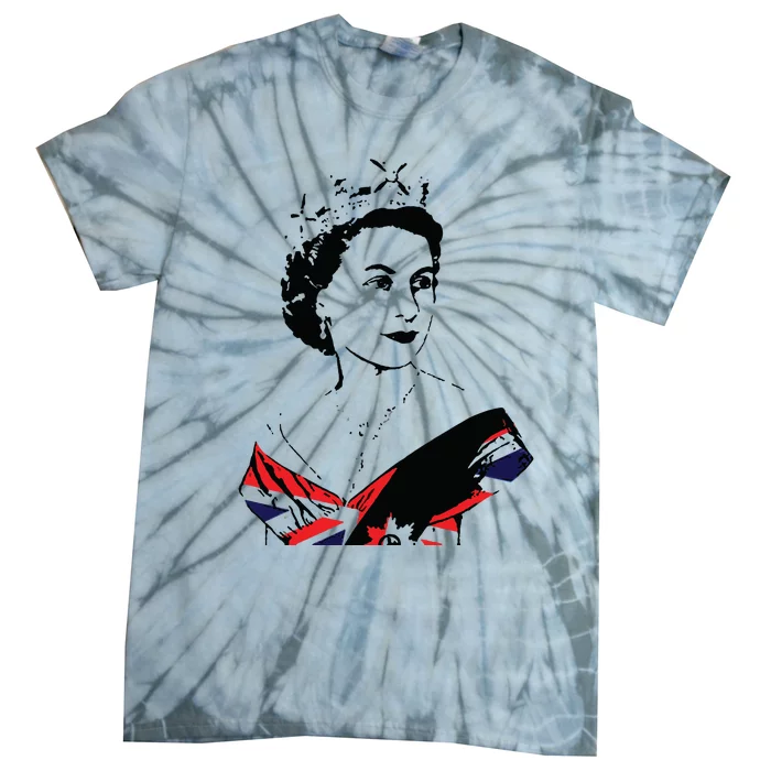 The Queens Platinum Jubilee 2022 Queen Elizabeth II Platinum Jubilee Tie-Dye T-Shirt