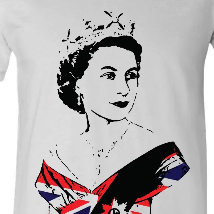 The Queens Platinum Jubilee 2022 Queen Elizabeth II Platinum Jubilee V-Neck T-Shirt