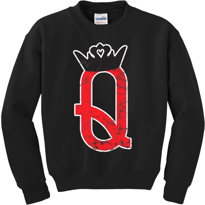 The Queen | Playing Card Poker Kids Sweatshirt