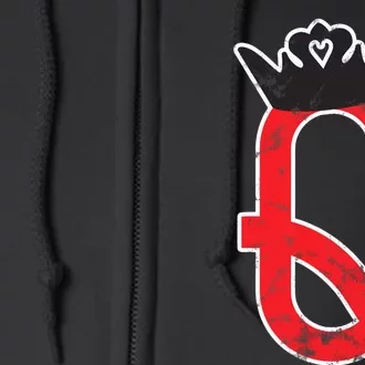 The Queen | Playing Card Poker Full Zip Hoodie