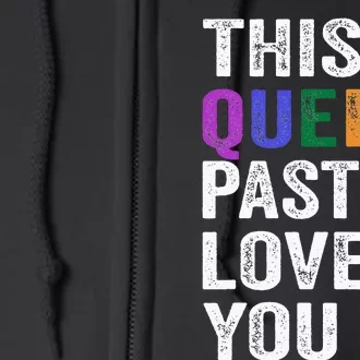 This Queer Pastor Loves You Pride Proud Ally Gay Full Zip Hoodie