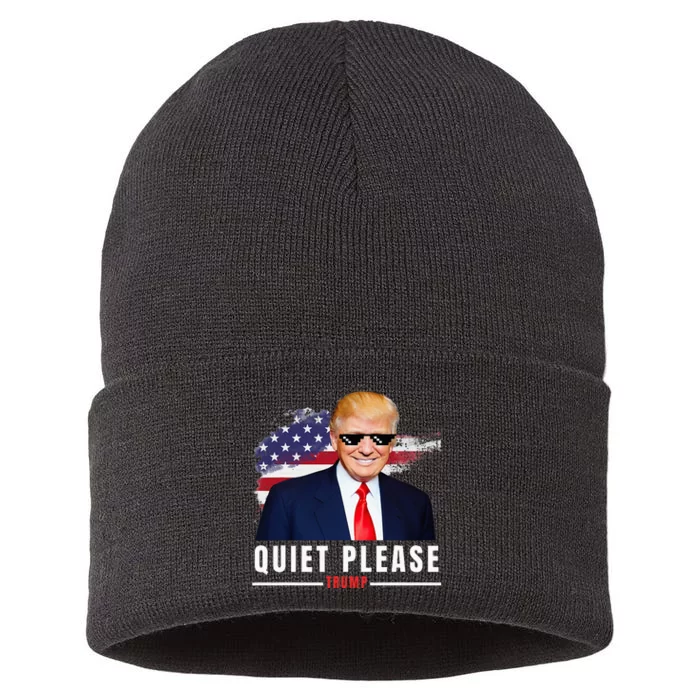 Trump Quiet Please Sustainable Knit Beanie