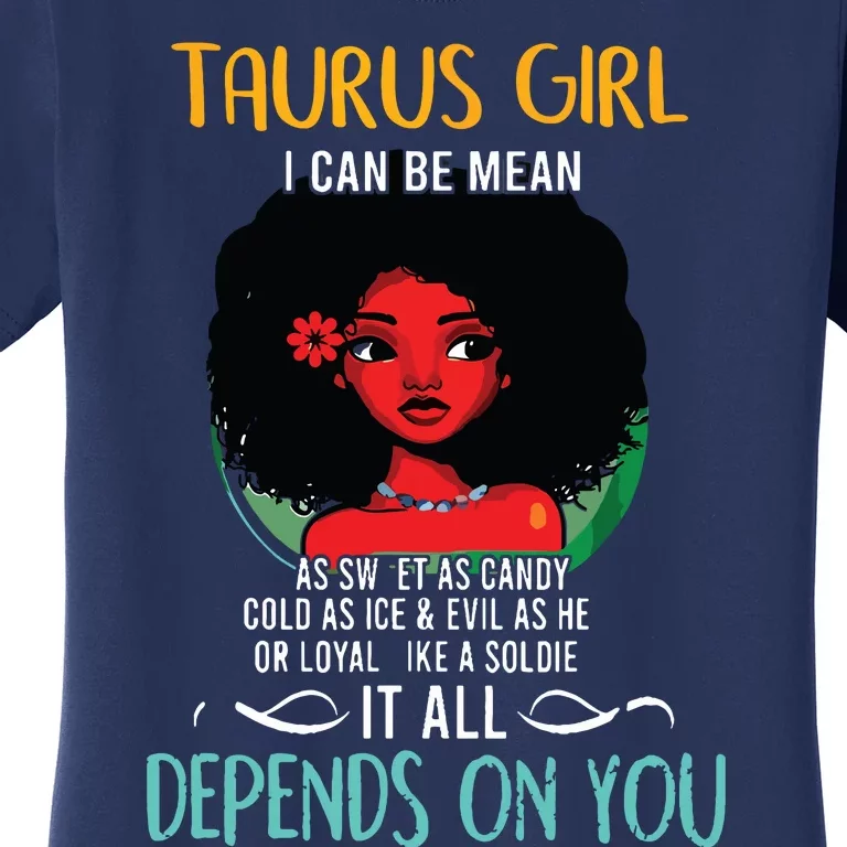 Taurus Queen Sweet As Candy Birthday Gift For Black Women Women's T-Shirt