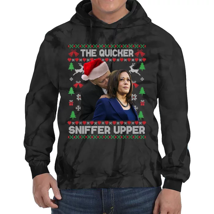 The Quicker Sniffer Upper Anti Biden Ugly Christmas Sweater Sweatshirt Tie Dye Hoodie