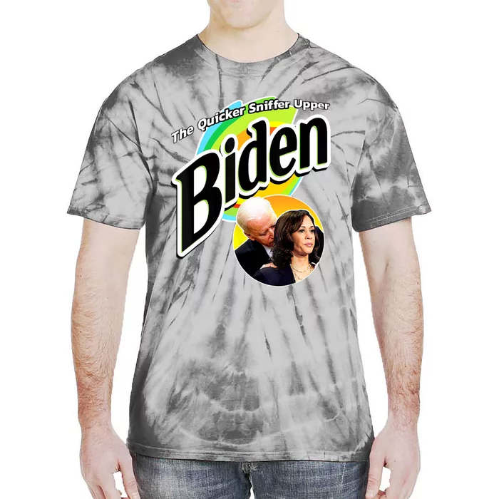 The Quicker Sniffer Upper Cute Gift Anti Biden Cute Gift Pro Trump Funny Great G Tie-Dye T-Shirt