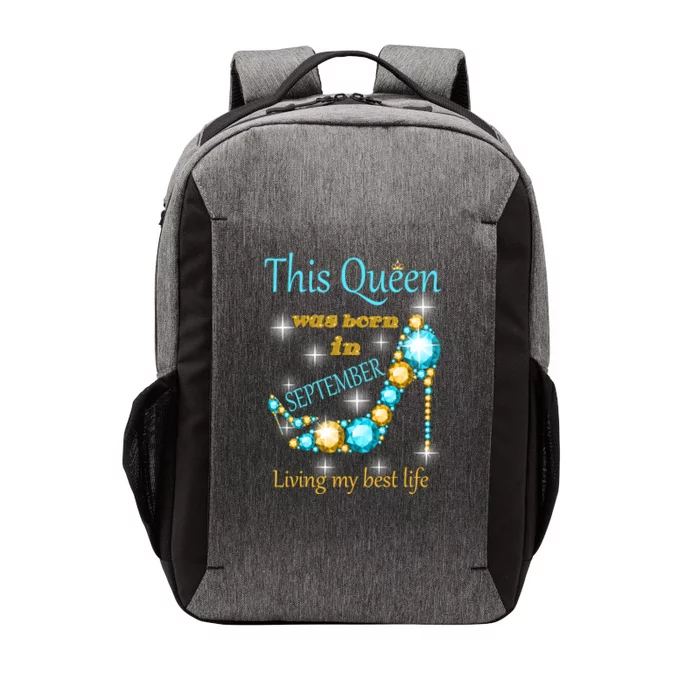 This Queen Was Born In September Gift Vector Backpack