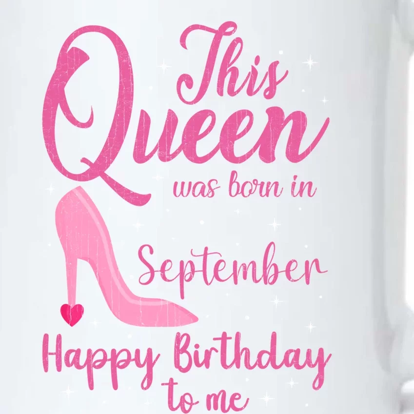 This Queen Was Born In September Born September Gift Black Color Changing Mug