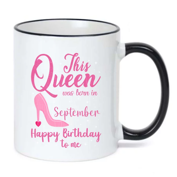 This Queen Was Born In September Born September Gift Black Color Changing Mug