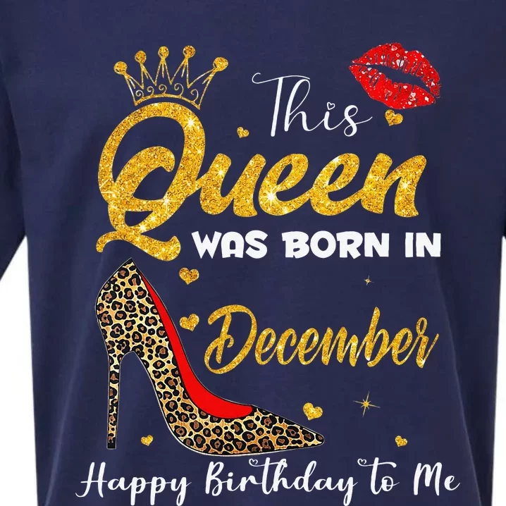 This Queen Was Born In December Happy Birthday To Me Sueded Cloud Jersey T-Shirt