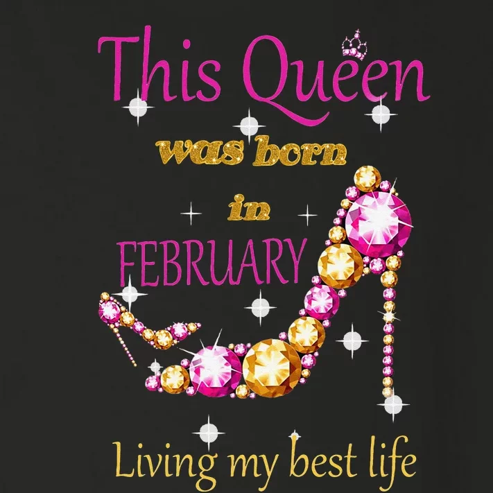 This Queen was Born In February Toddler Long Sleeve Shirt