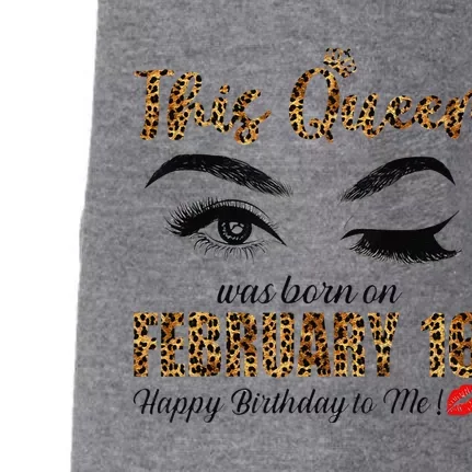 This Queen Was Born In February 16th Happy Birthday To Me Doggie 3-End Fleece Hoodie