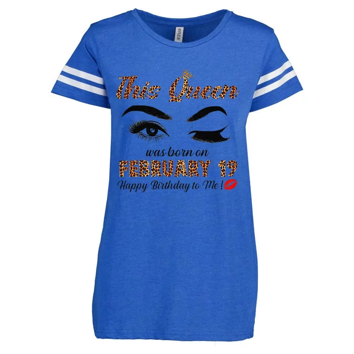 This Queen Was Born In February 19th Happy Birthday To Me Enza Ladies Jersey Football T-Shirt