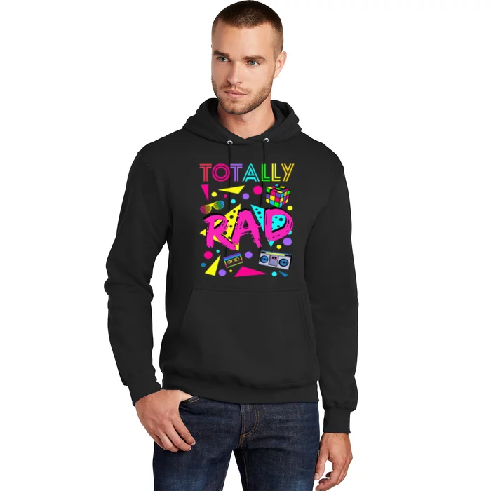 Totally Rad 1980s Vintage Eighties Party Hoodie