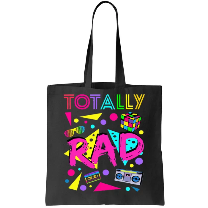 Totally Rad 1980s Vintage Eighties Party Tote Bag