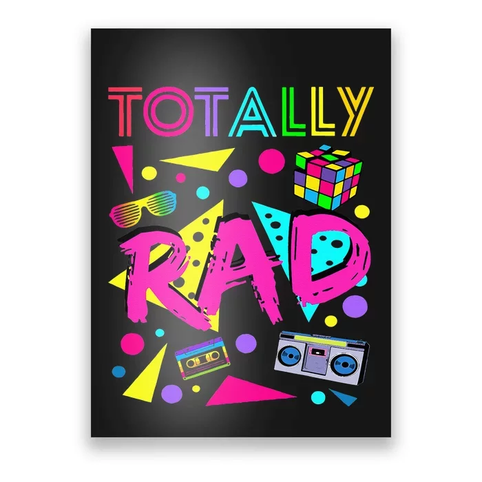 Totally Rad 1980s Vintage Eighties Costume Party Poster