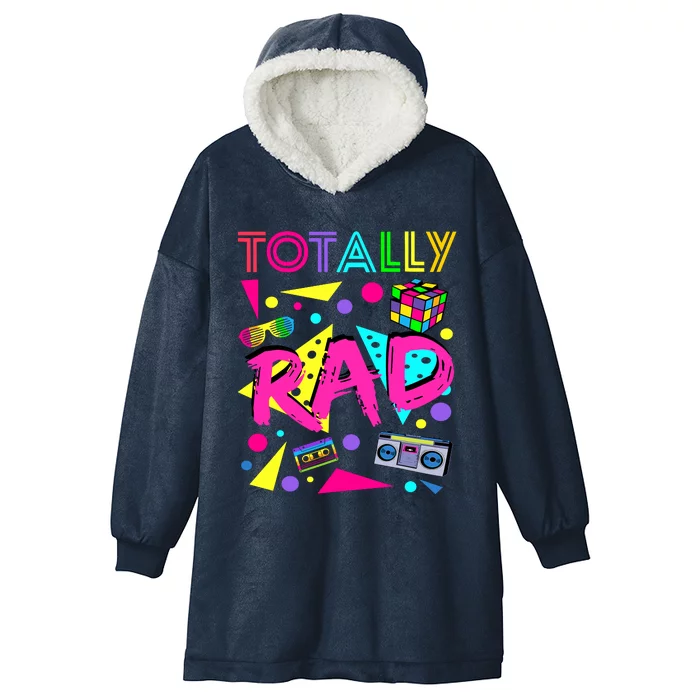 Totally Rad 1980s Vintage Eighties Costume Party Hooded Wearable Blanket