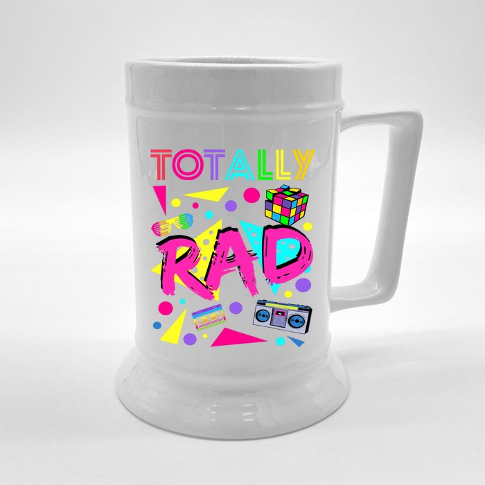 Totally Rad 1980s Vintage Eighties Costume Party Front & Back Beer Stein