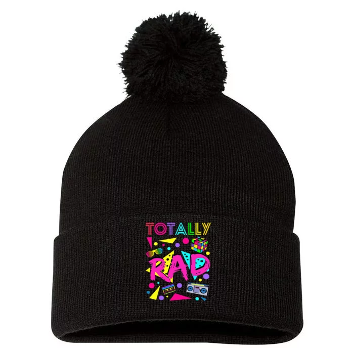 Totally Rad 1980s Vintage Eighties Costume Party Pom Pom 12in Knit Beanie