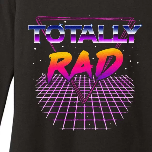 Totally Rad 1980s Halloween Costume 80s Grid Outer Space Womens CVC Long Sleeve Shirt