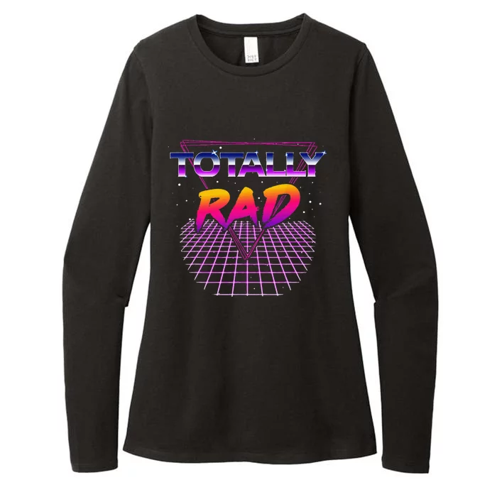 Totally Rad 1980s Halloween Costume 80s Grid Outer Space Womens CVC Long Sleeve Shirt