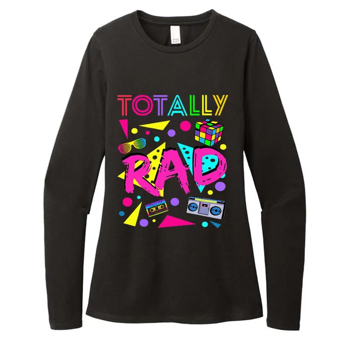 Totally Rad 1980s Vintage Eighties Costume Party Womens CVC Long Sleeve Shirt