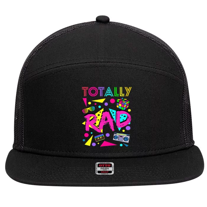 Totally Rad 1980s Vintage Eighties Costume Party 7 Panel Mesh Trucker Snapback Hat