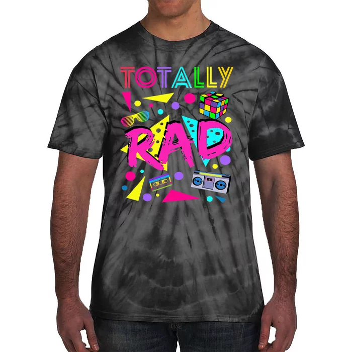 Totally Rad 1980s Vintage Eighties Costume Party Tie-Dye T-Shirt