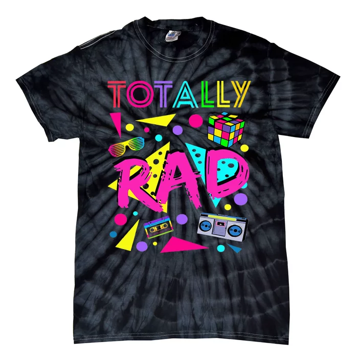 Totally Rad 1980s Vintage Eighties Costume Party Tie-Dye T-Shirt