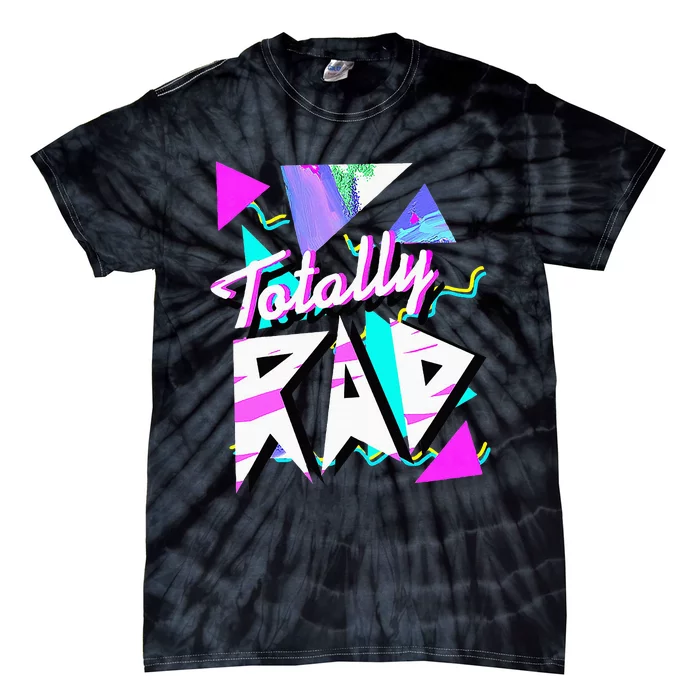 Totally Rad 1980s Vintage Eighties Costume Party Funny 80S Tie-Dye T-Shirt