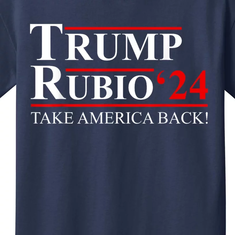 Trump Rubio 2024 Vice President Trump Vp Trump 2024 Election Kids T-Shirt