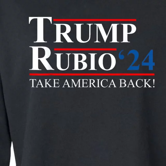 Trump Rubio 2024 Take America Back Vice President Election Cropped Pullover Crew