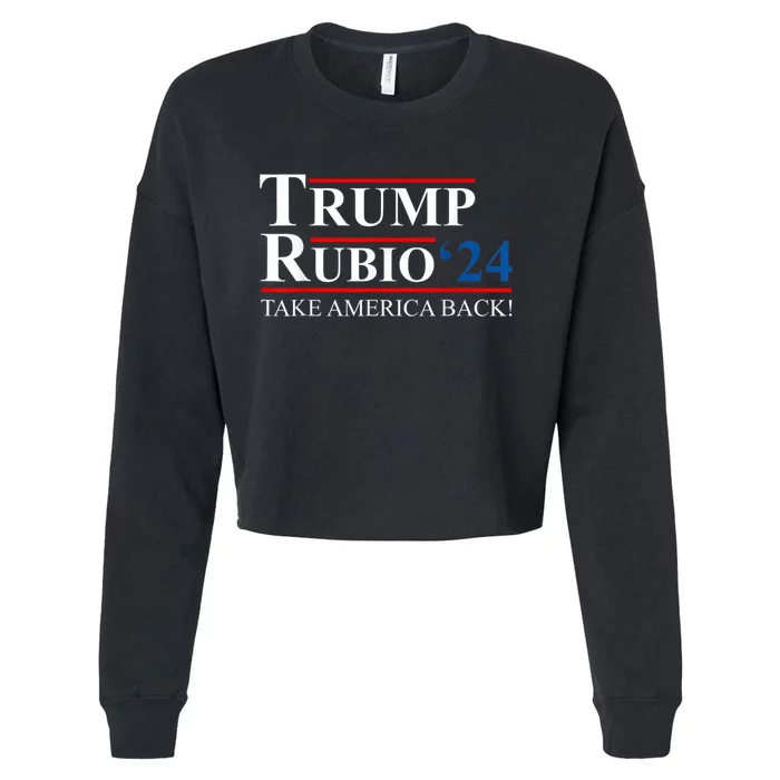 Trump Rubio 2024 Take America Back Vice President Election Cropped Pullover Crew