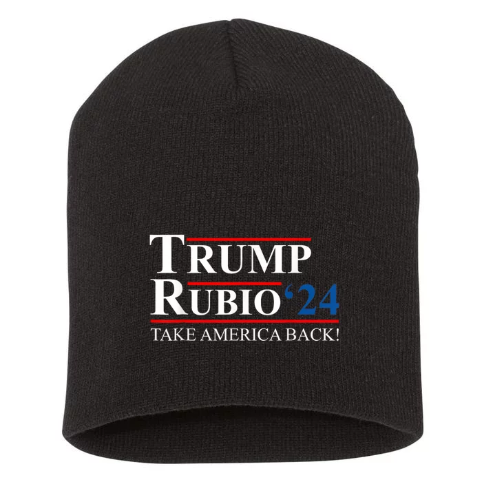 Trump Rubio 2024 Take America Back Vice President Election Short Acrylic Beanie