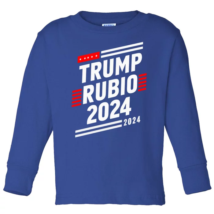 Trump Rubio 2024 Election Donald Trump Rubio 2024 Gift Toddler Long Sleeve Shirt