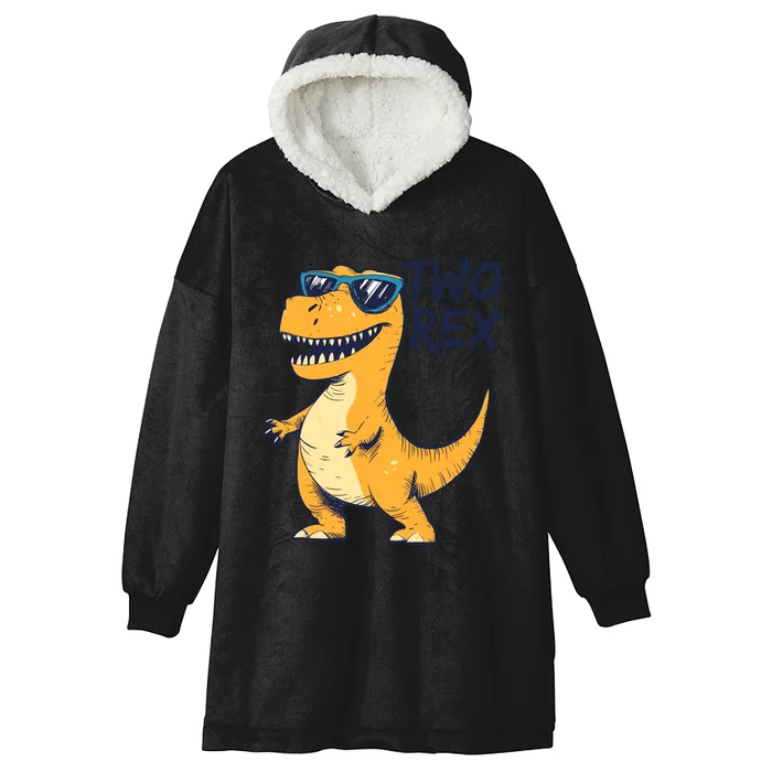 Two Rex 2nd Birthday Gifts Second Dinosaur Boy 2 Years Old Hooded Wearable Blanket